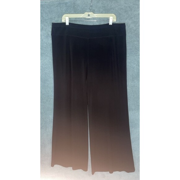 Lane Bryant Womens Dress Pants 16 Black Wide Leg Corp Office Career Preppy - Picture 1 of 9